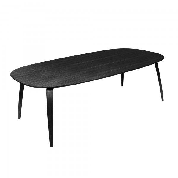 Tisch Ellipse von Gubi - in Schwarz