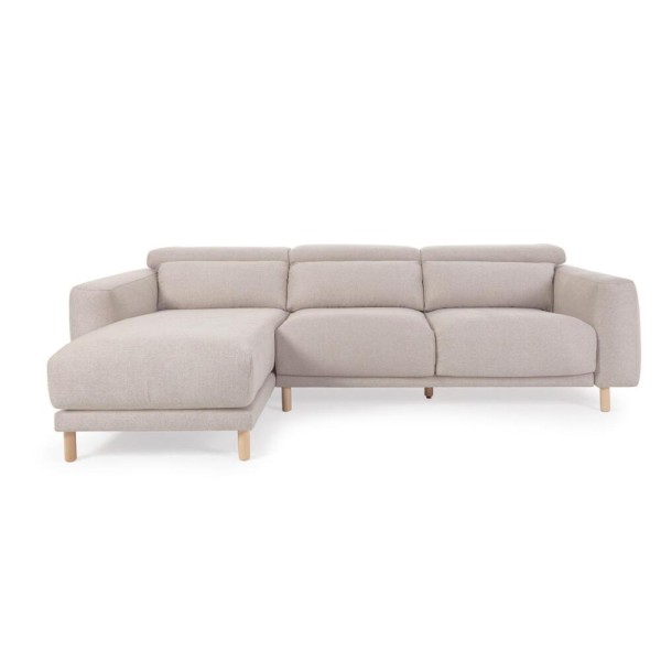 3-Sitzer Sofa "Sinara" mit Chaiselongue links beige 296 cm