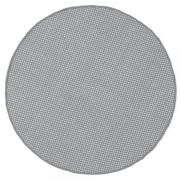 Liv interior Outdoor-Teppich rund - waschbar "Dots" (grau)