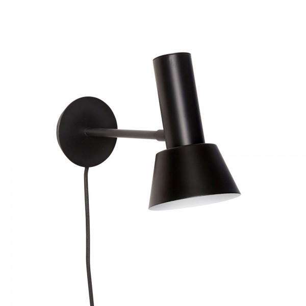 Schwarze Wandlampe "Tap" von Hübsch interior von Hübsch interior
