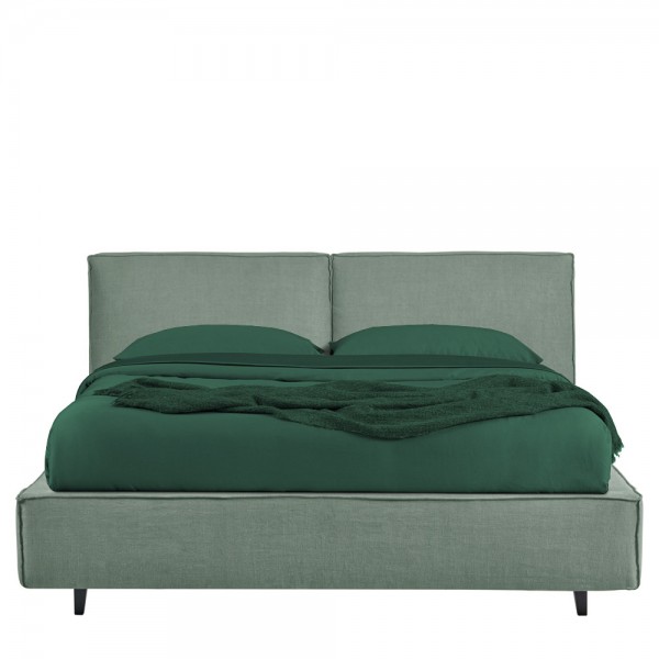 Polsterbett "Baccio" in Grün - auch mit Bettkasten erhältlich