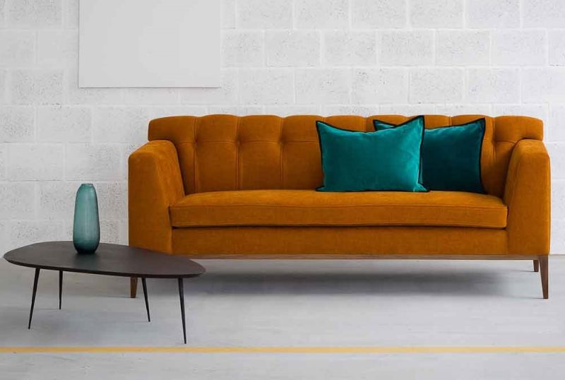 Designer Sofa Chesterfield orange | milanari.com