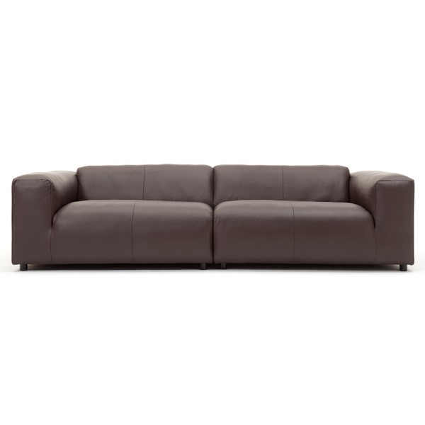 freistil Rolf Benz Designer Big Sofa Leder "187" umbra braun