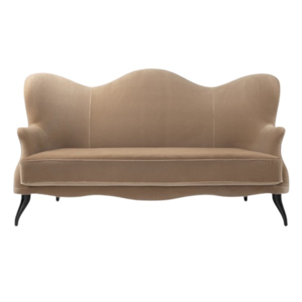 Design-Sofa "Bonaparte" in Braun