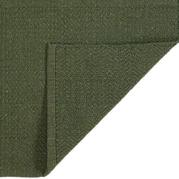 Grüner Teppich "Herringbone" aus recycelter Baumwolle