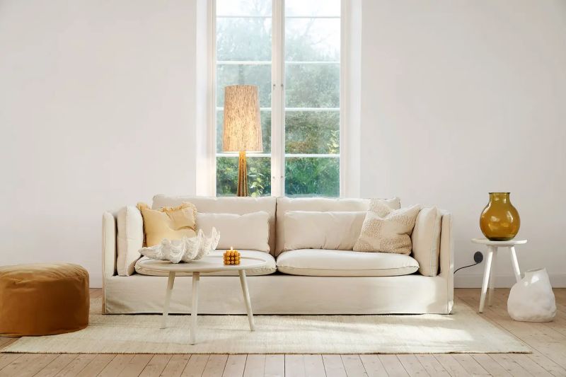 Skandinavisches Designer Sofa creme beige | milanari.com