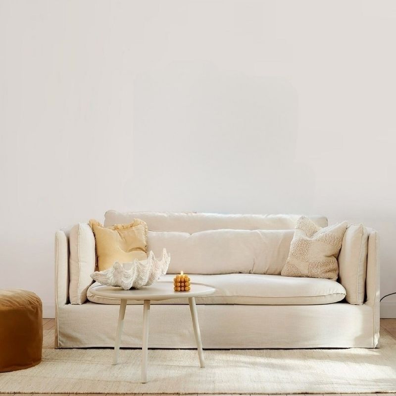 Designer Sofa Landhaus Skandi creme beige | milanari.com