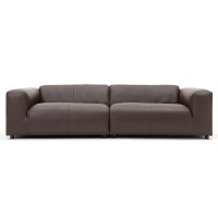 freistil Rolf Benz Designer Big Sofa Leder "187" umbra braun