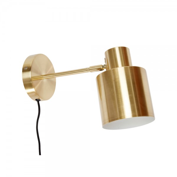 Wandlampe "Fuse" aus goldfarbenem Metall - von Hübsch interior