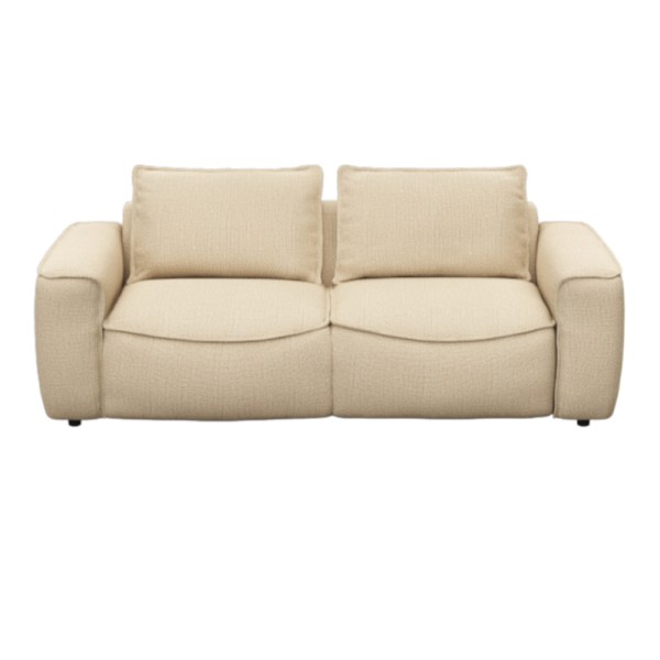Beiges 2-Sitzer Sofa "Samona" im Scandi Style