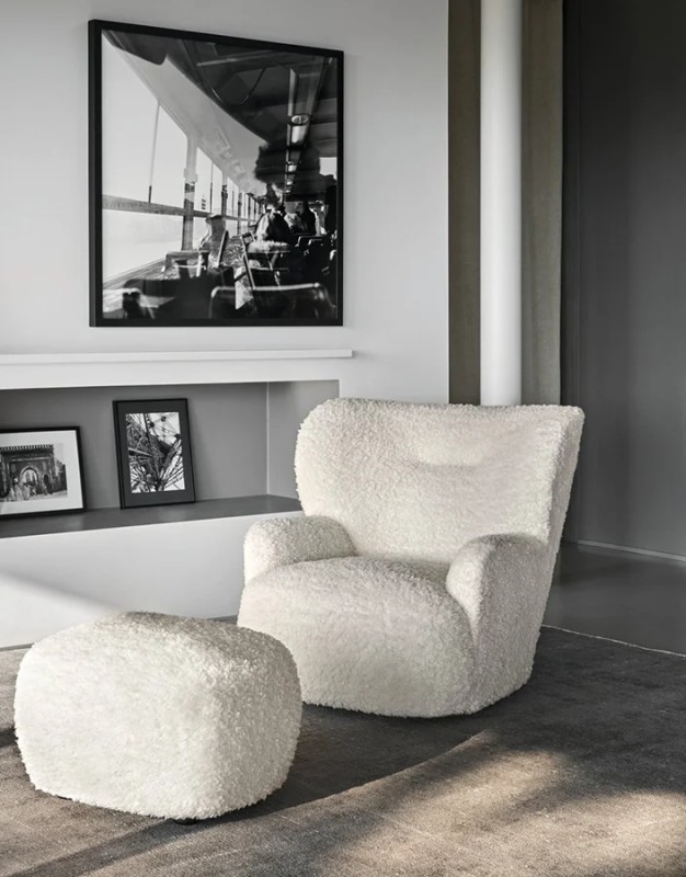 Italienische Loungemöbel Designer Sessel Teddybezug | milanari.com