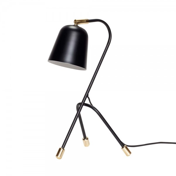Tischlampe "Birger" von Hübsch interior - aus schwarzem Metall