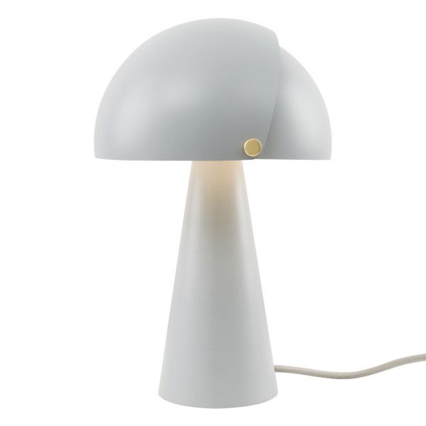 Nachttischlampe "Alista" in Grau mit kippbarem Lampenschirm