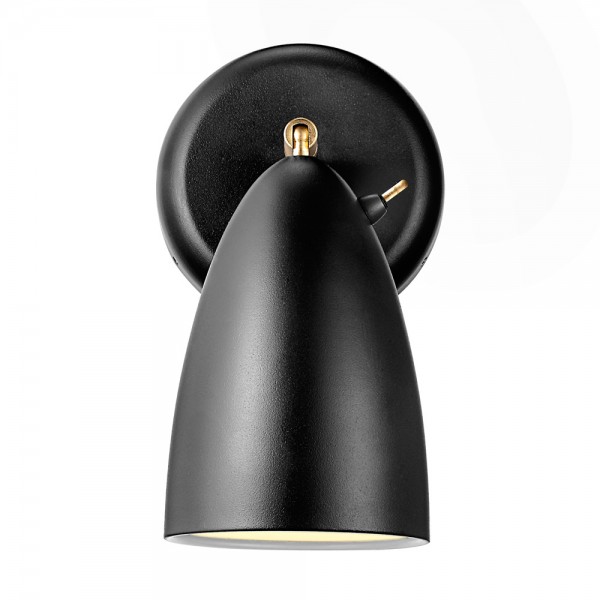 Schwarze Wandlampe "Nele" mit Kippschalter