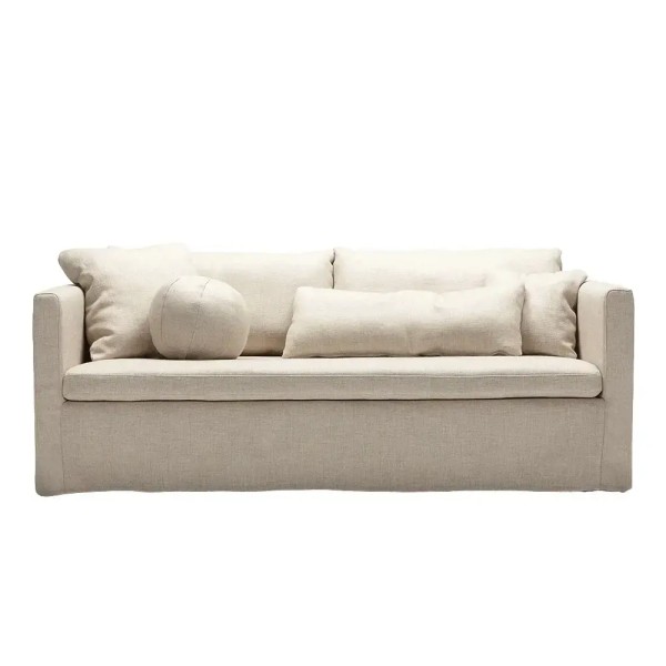 Designersofa Couch "Laylin" Zweisitzer beige