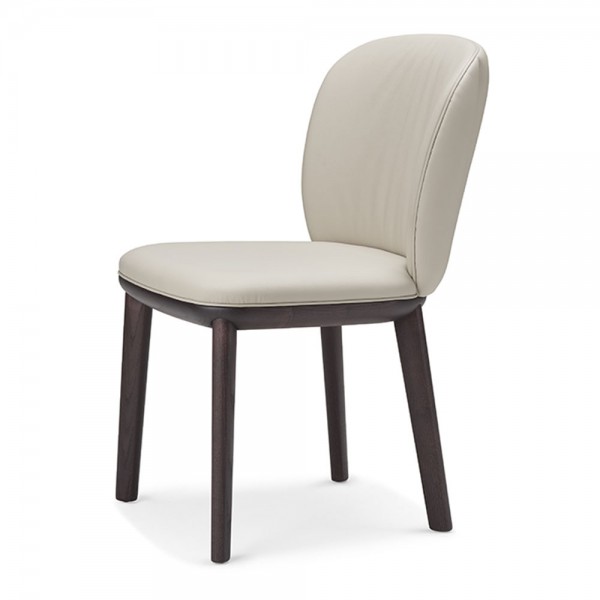 Moderner Stuhl aus Leder "Chris" von cattelan italia in Altweiß