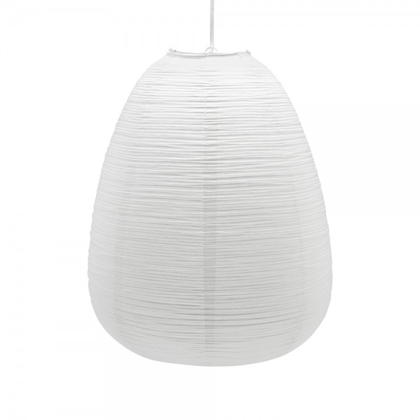 Weiße Papierlampe "Masayu" in Tropfen-Form