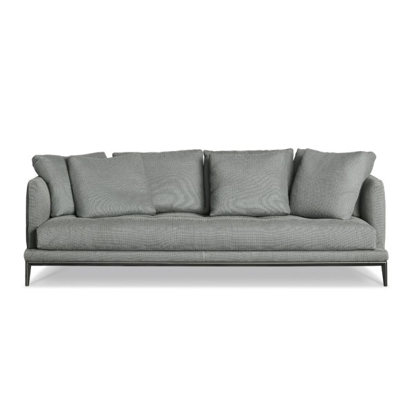 Designer Sofa Dreisitzer Couch grau