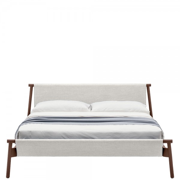Italienisches Bett "Jacco" mit abnehmbarem Bezug & Metallgestell