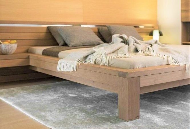 Designer Holzbett Doppelbett nachhaltig | milanari.com