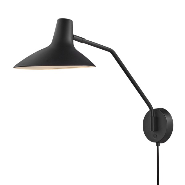 Designer Wandlampe Metall schwarz