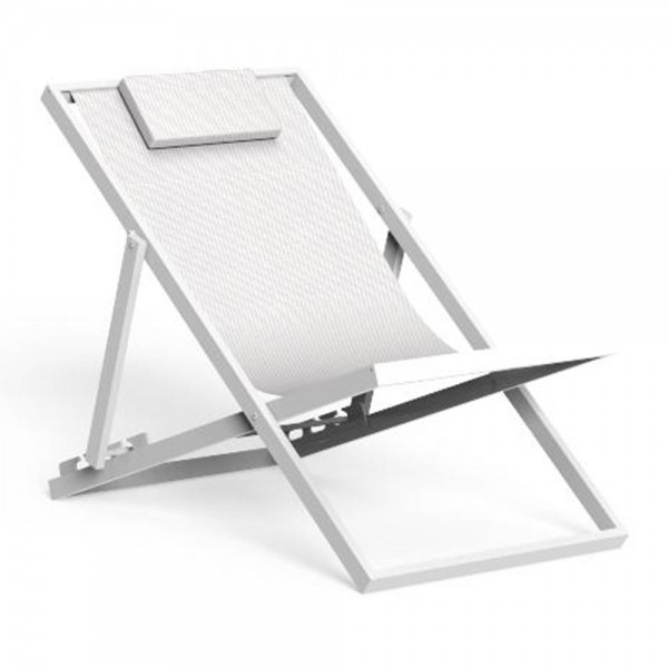 Liegestuhl "Touch" von TalenTi aus Aluminium in Weiß